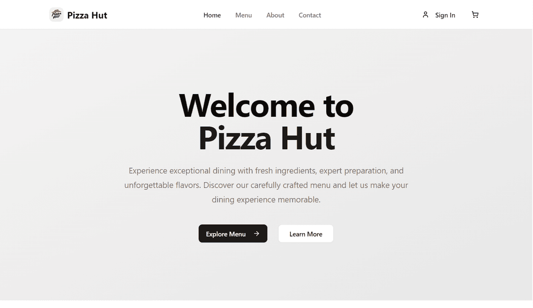 Restaurant Dine-in & Delivery Platform Application Screenshot