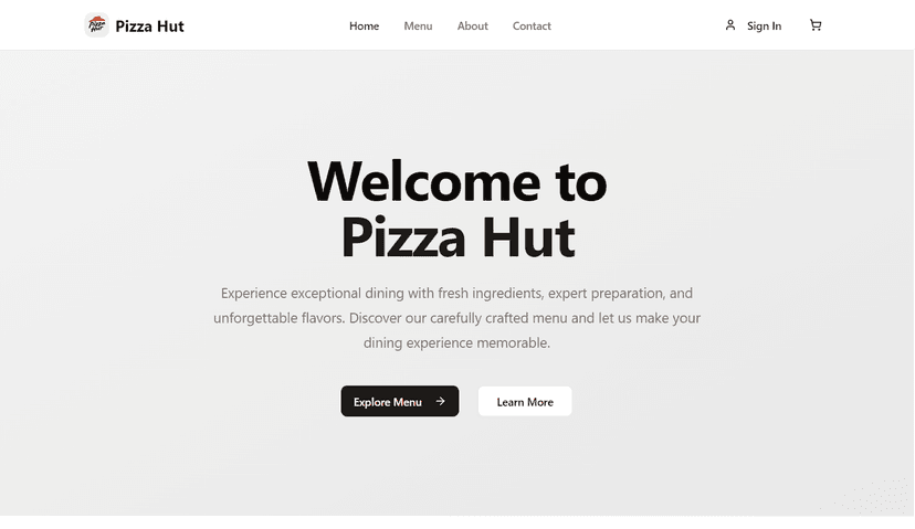 Restaurant Dine-in & Delivery Platform Screenshot